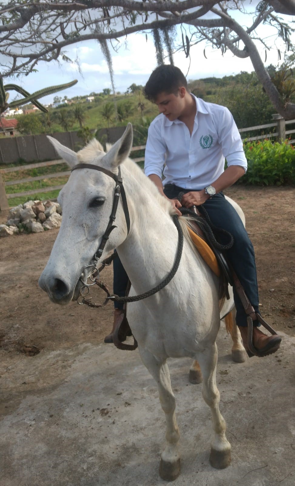 Mateus Remos with his horse
